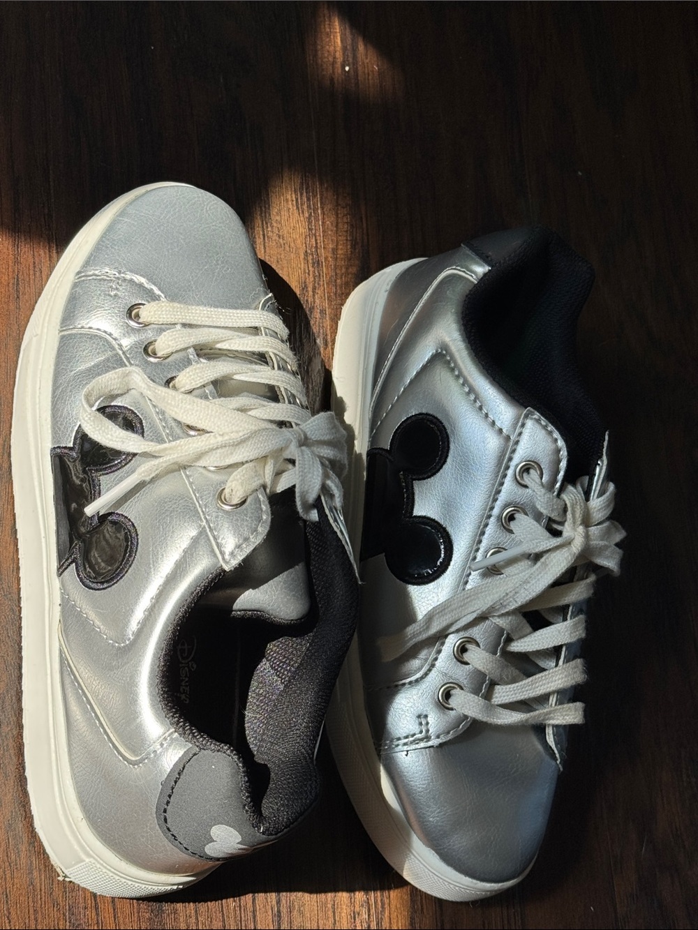 Disney Silver Sneakers with Black Accents - Picture 9 of 9